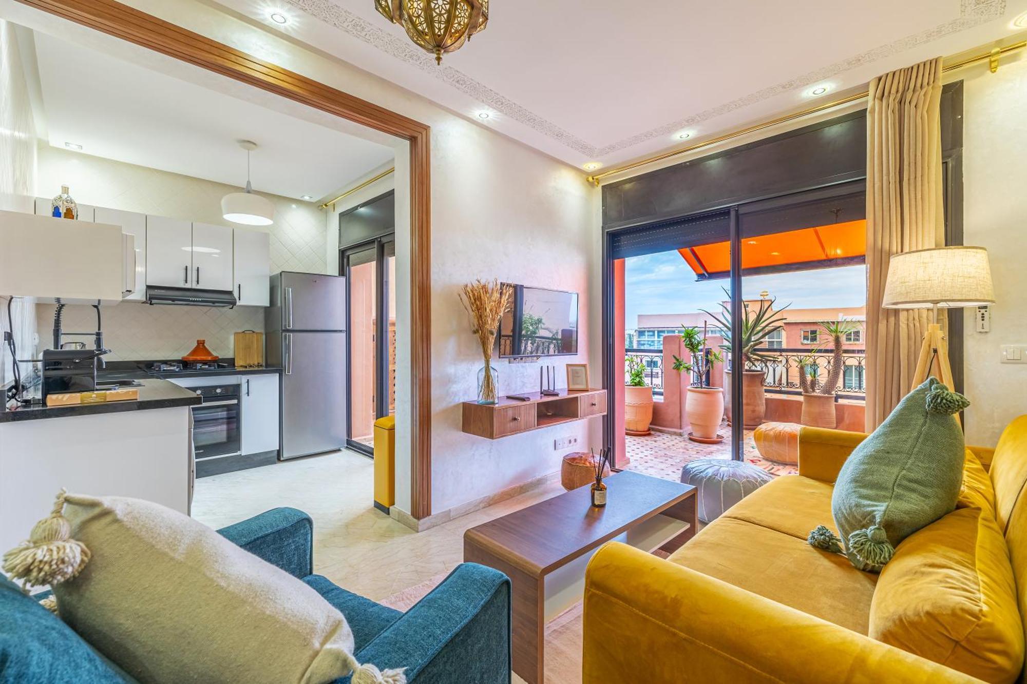 Le Jasmin - Appartement Authentique A Gueliz Маракеш Екстериор снимка